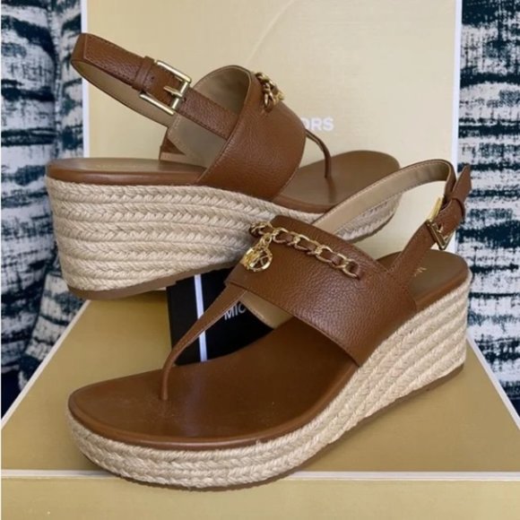 Michael Kors Elsa Wedge Tumbled Leather Luggage WMNS - Picture 2 of 16